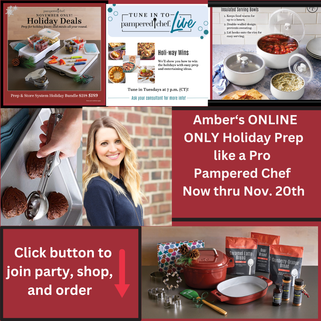 Invitation to Amber's Pampered Chef Holiday Prep Party