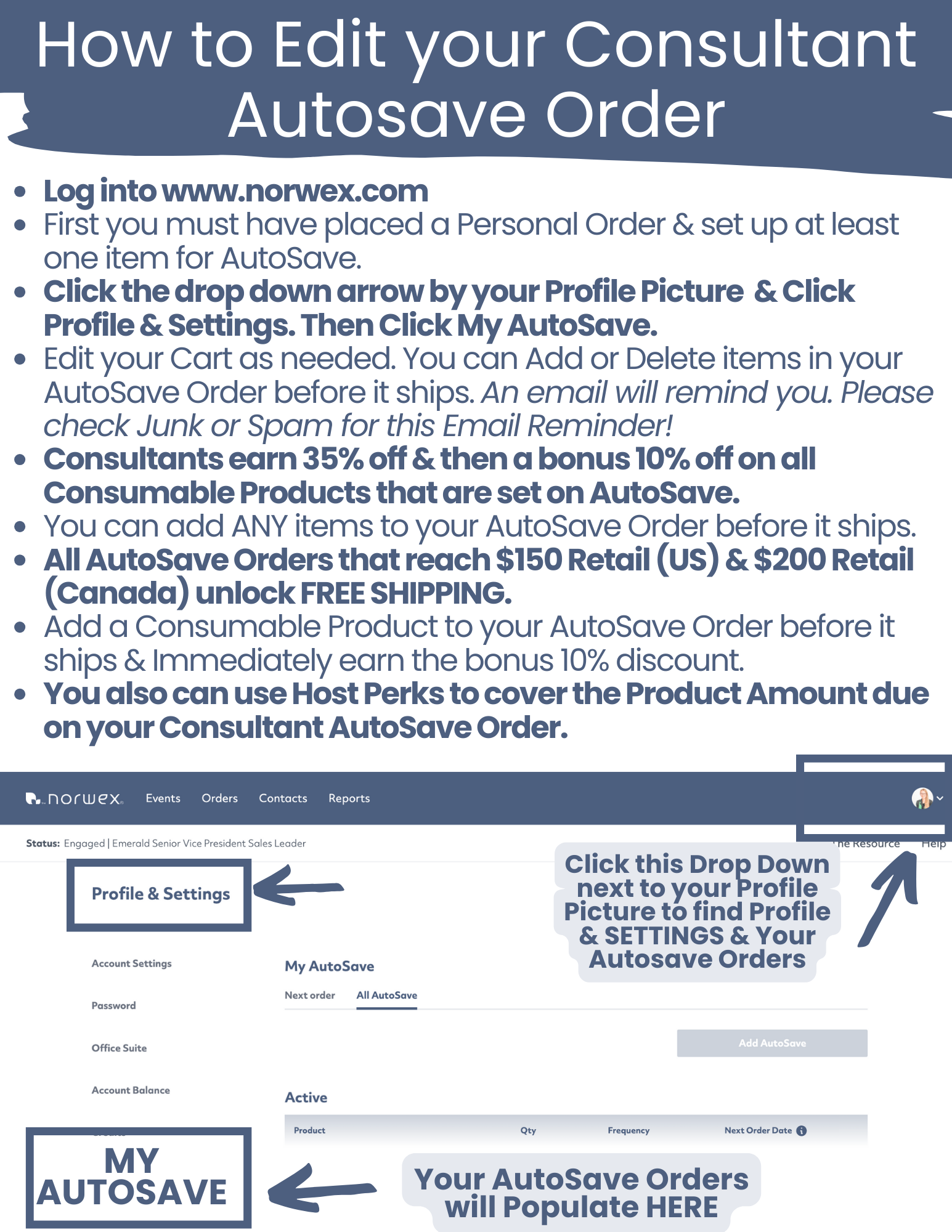 Norwex Consultant AutoSAVE Resources